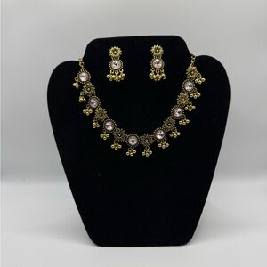 Elegant Gold and Silver Jewelry Set